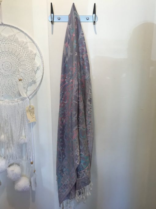 Coco Pink Cashmere Tilka Scarf - Image 2