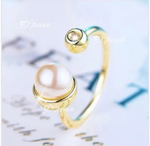 Swarovski Pearl Open Ring - Image 4