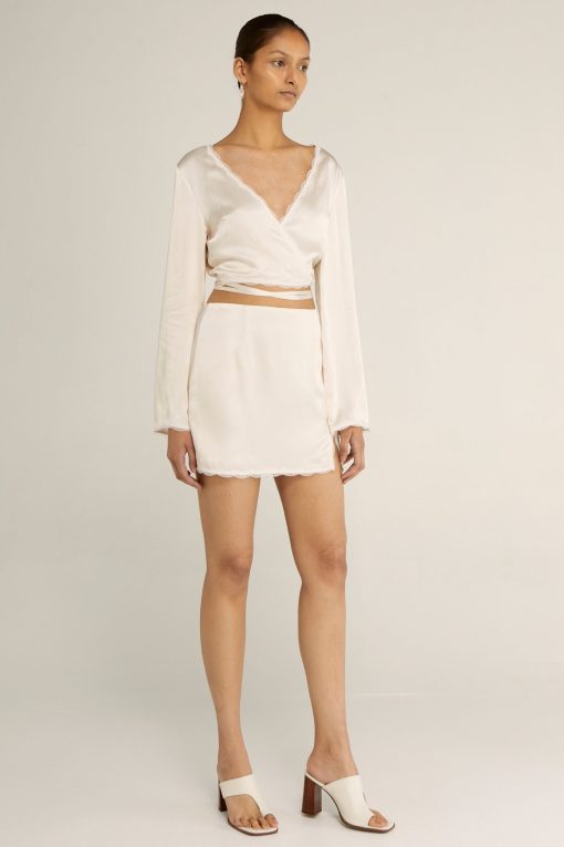 Third Form Last Dance Wrap Blouse Cream ** - Image 2