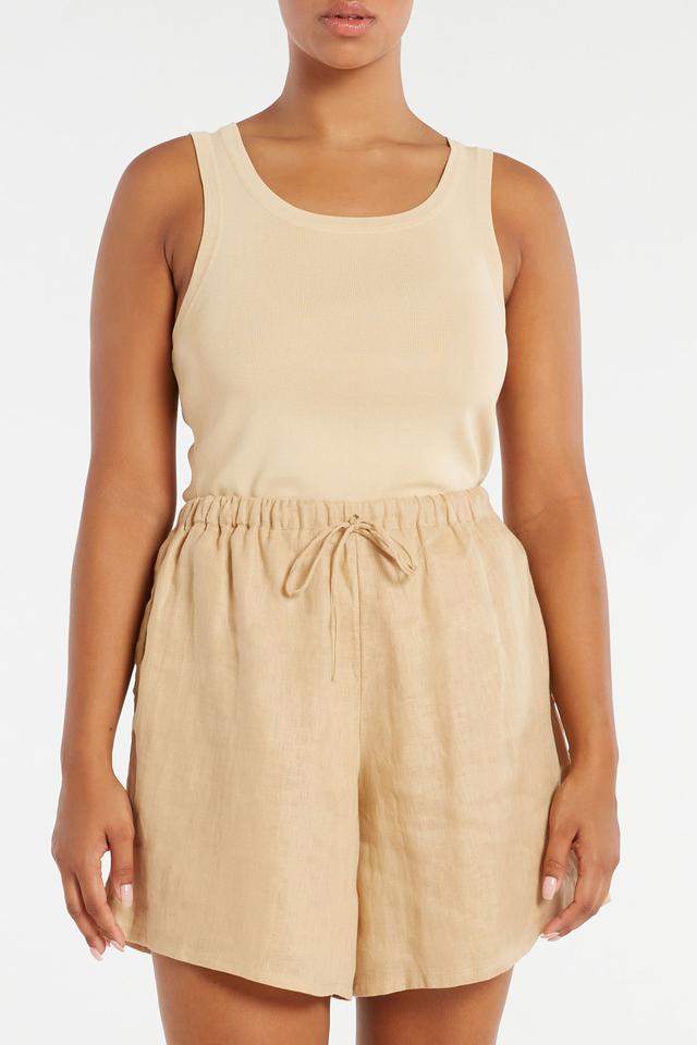Zulu and Zephyr Wayferer Knit Tank Tan - Image 3