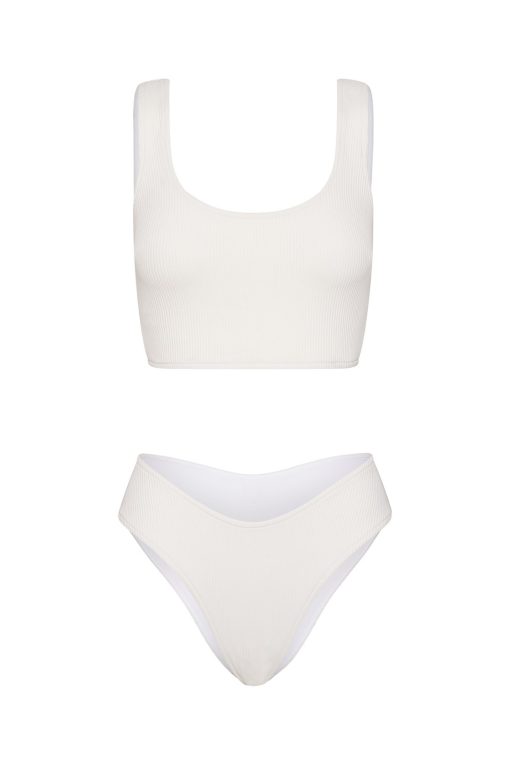 Zulu & Zephyr Isle Bralette Bikini White - Image 2