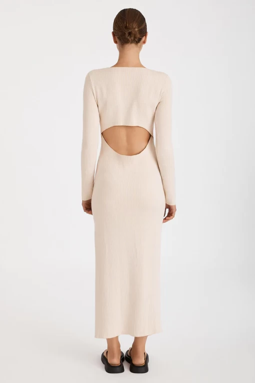 Zulu and Zephyr Camel Stripe Cotton Knit Dress - Image 4