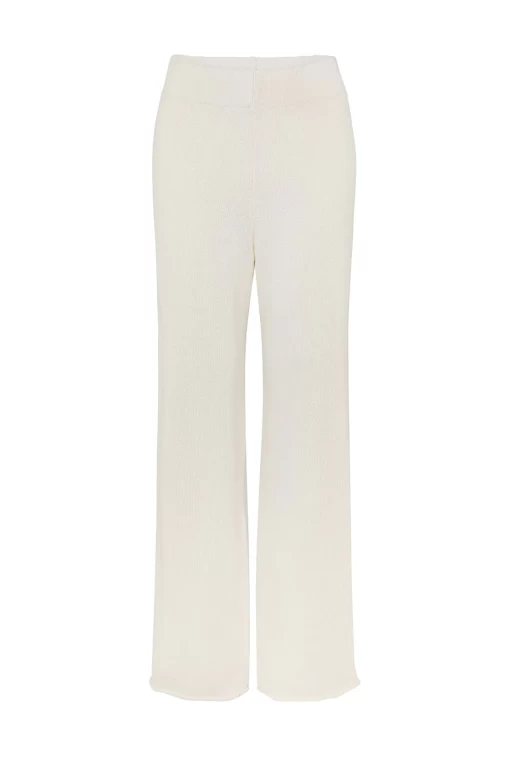 Zulu and Zephyr Cotton Knit Pant Ivory