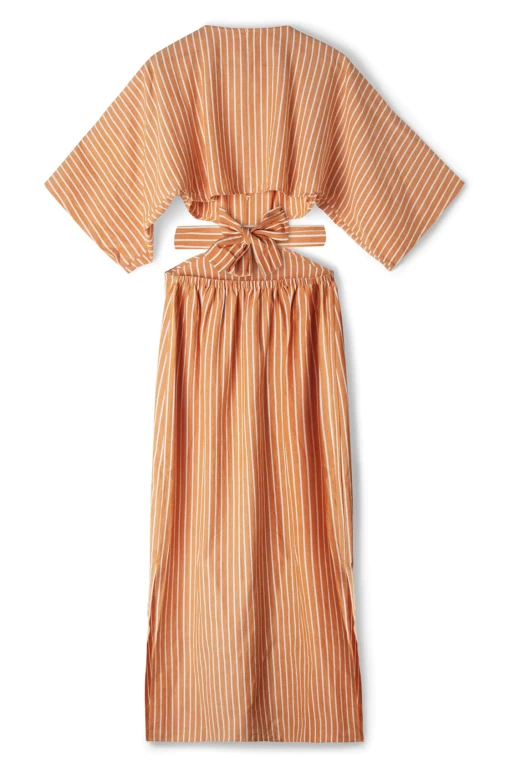 Zulu and Zephyr Tangerine Stripe Dress - Image 3