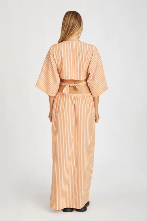 Zulu and Zephyr Tangerine Stripe Dress - Image 4