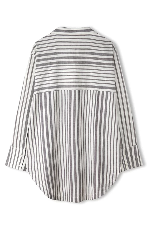 Zulu and Zephyr Plum Stripe Cotton Organic Shirt - Image 2