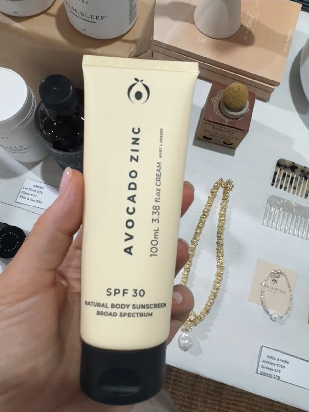 Avocado Zinc SPF 30 Natural Body Sunscreen