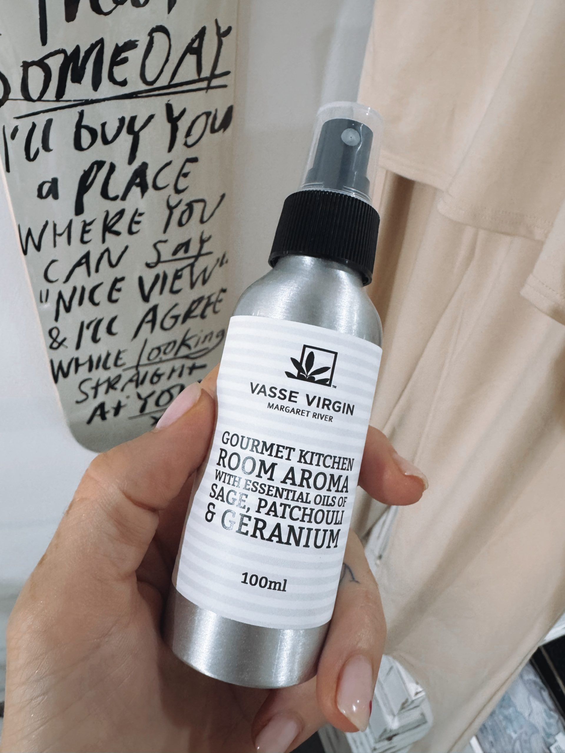 Vasse Virgin Room Spray Sage, Patchouli & Geranium