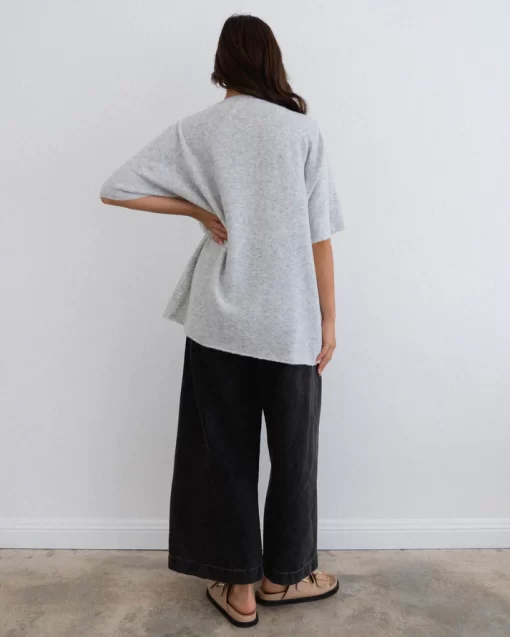 Em Oversized Grey Knit Tee - Image 4