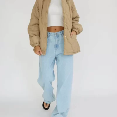 Kylie Quilted Jacket Beige