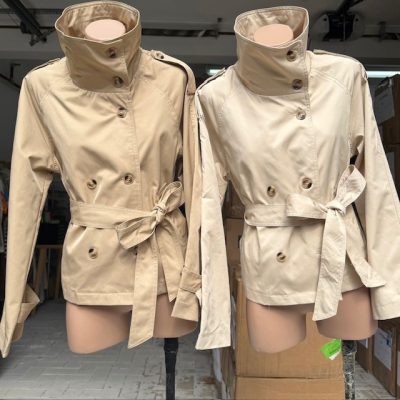Funnel Neck Trench Cropped