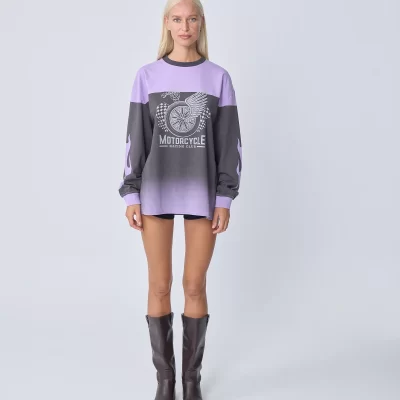 Moto Long Sleeve Tee- Near The Sea