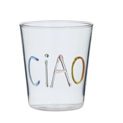 Coast to Coast Ciao Glass Tumbler 9x10cm Multi