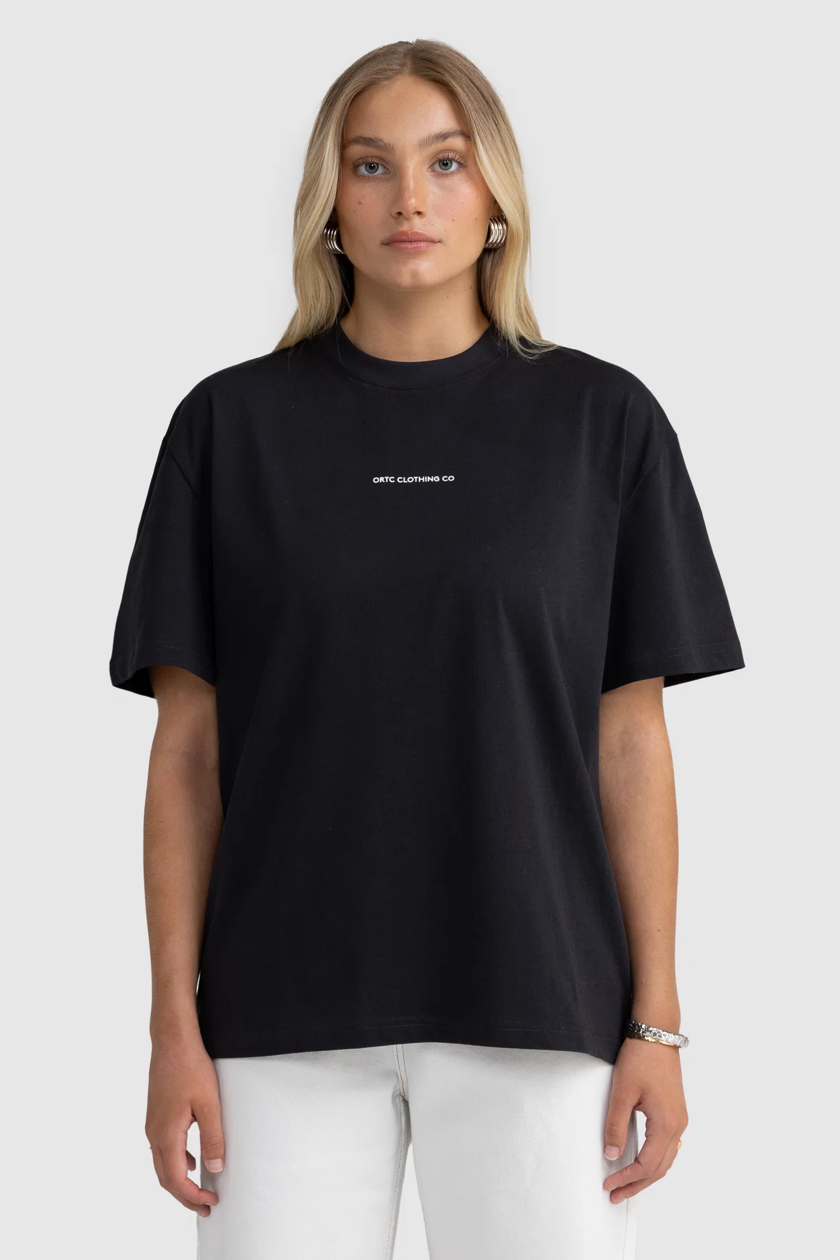 ORTC Oversized Logo T Shirt Washed Black - Image 2