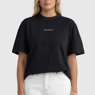 ORTC Oversized Logo T Shirt Washed Black