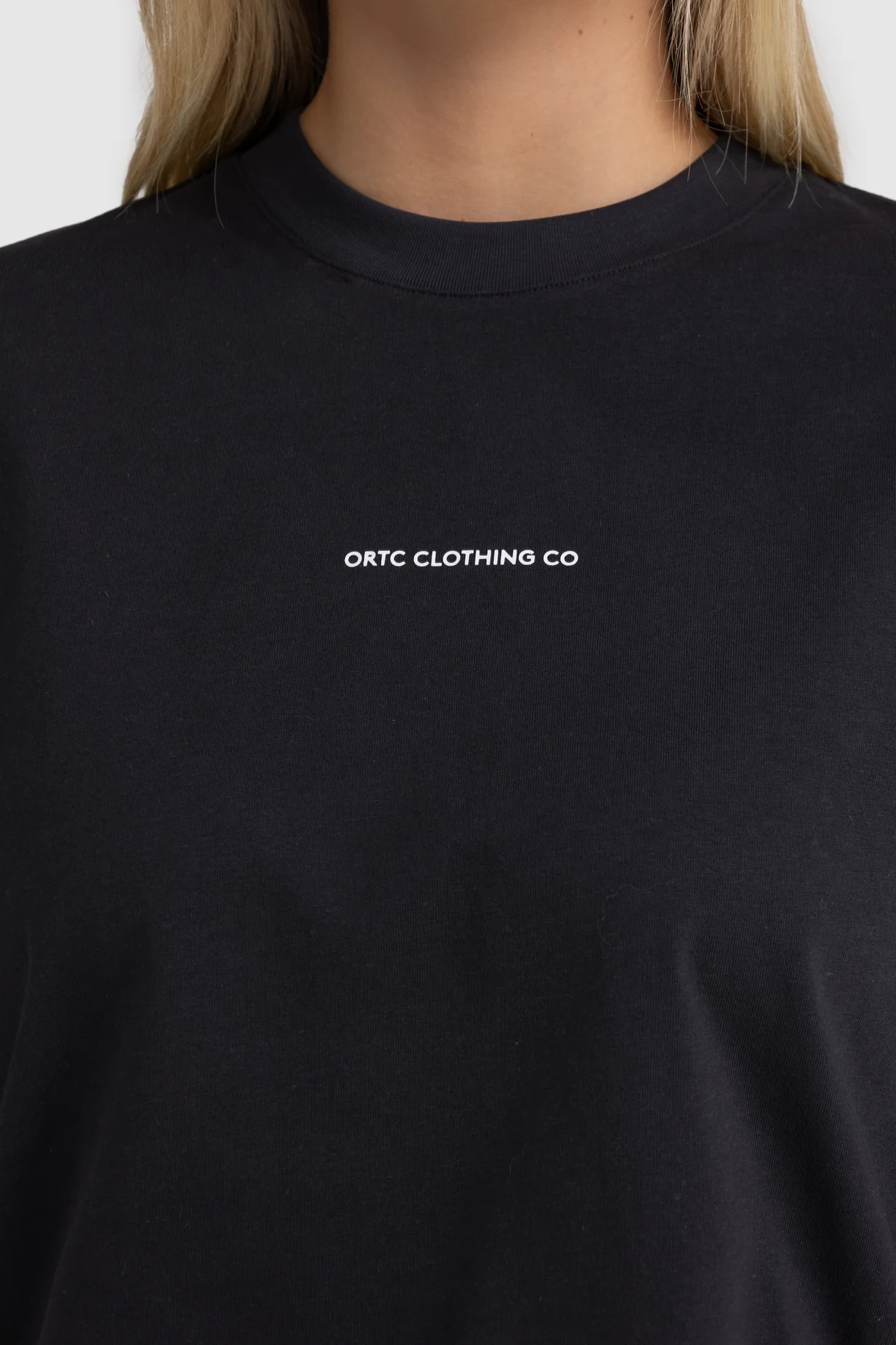 ORTC Oversized Logo T Shirt Washed Black - Image 4