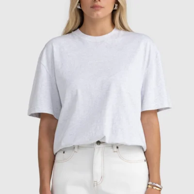 ORTC Oversized Logo T Shirt Washed White Marle
