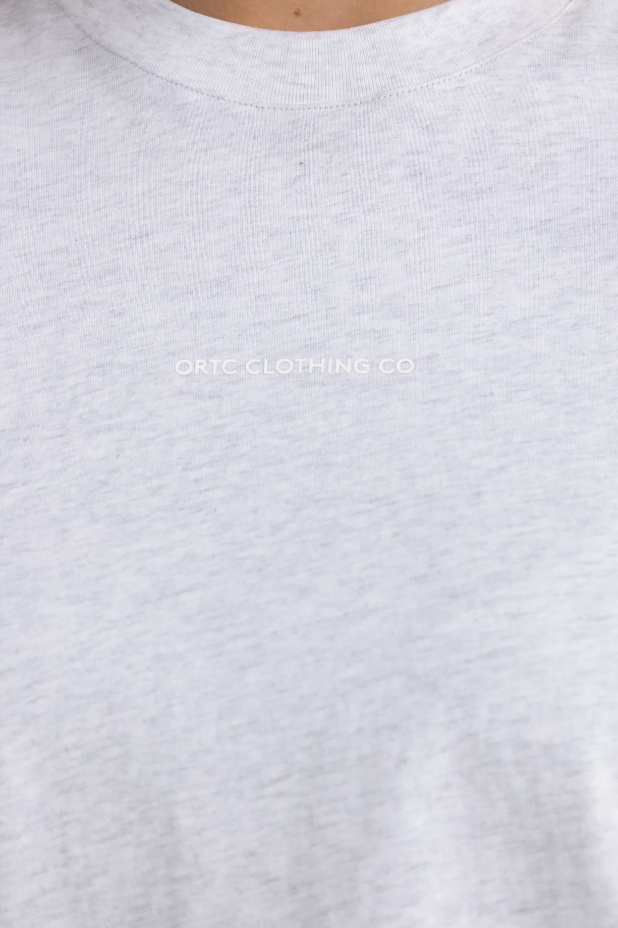 ORTC Oversized Logo T Shirt Washed White Marle - Image 4